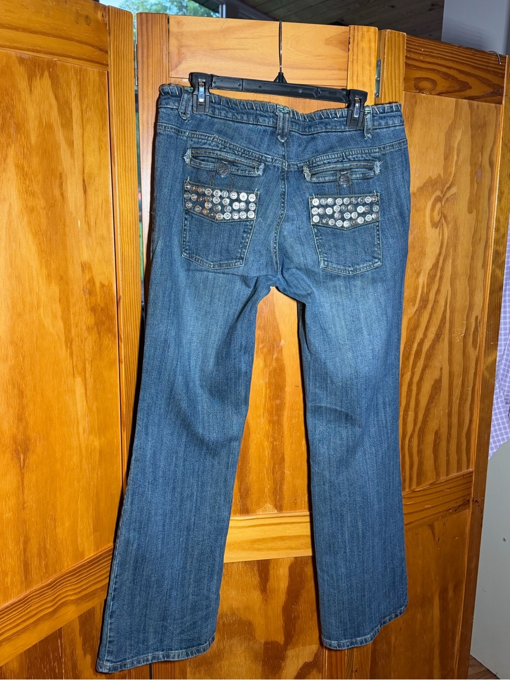 Y2K Mossimo Supply Co. Low-Waist Dark Blue Denim Jeans|Sz 13|Grunge, Distressed